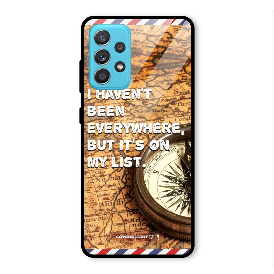 Travel Map Glass Back Case for Galaxy A52
