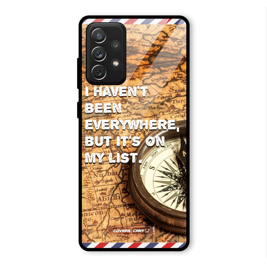 Travel Map Glass Back Case for Galaxy A72