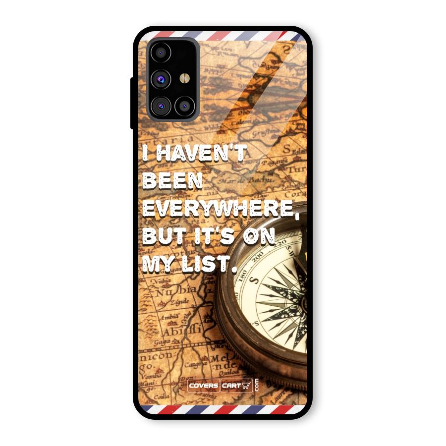 Travel Map Glass Back Case for Galaxy M31s