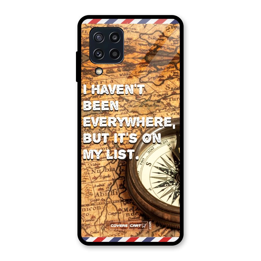 Travel Map Glass Back Case for Galaxy M32