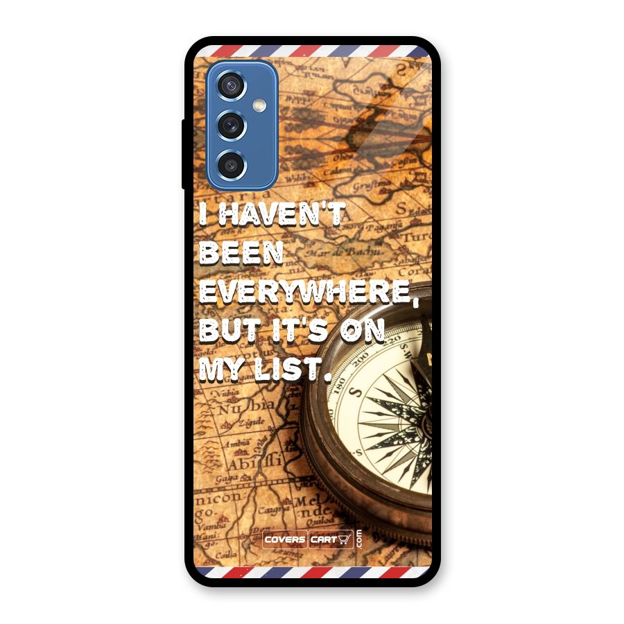 Travel Map Glass Back Case for Galaxy M52 5G