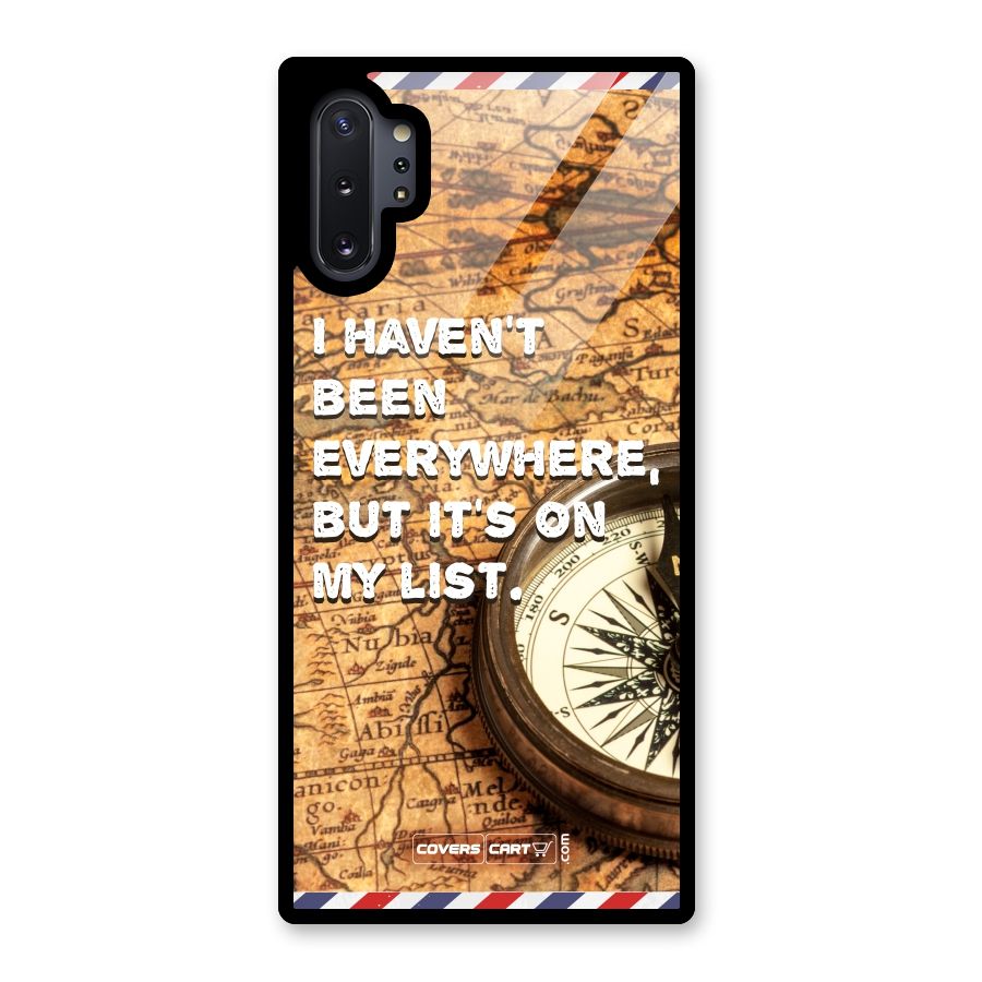 Travel Map Glass Back Case for Galaxy Note 10 Plus