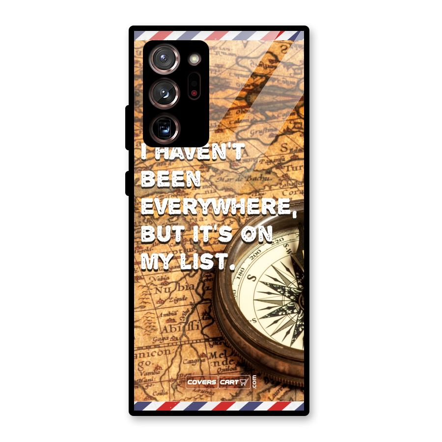Travel Map Glass Back Case for Galaxy Note 20 Ultra 5G