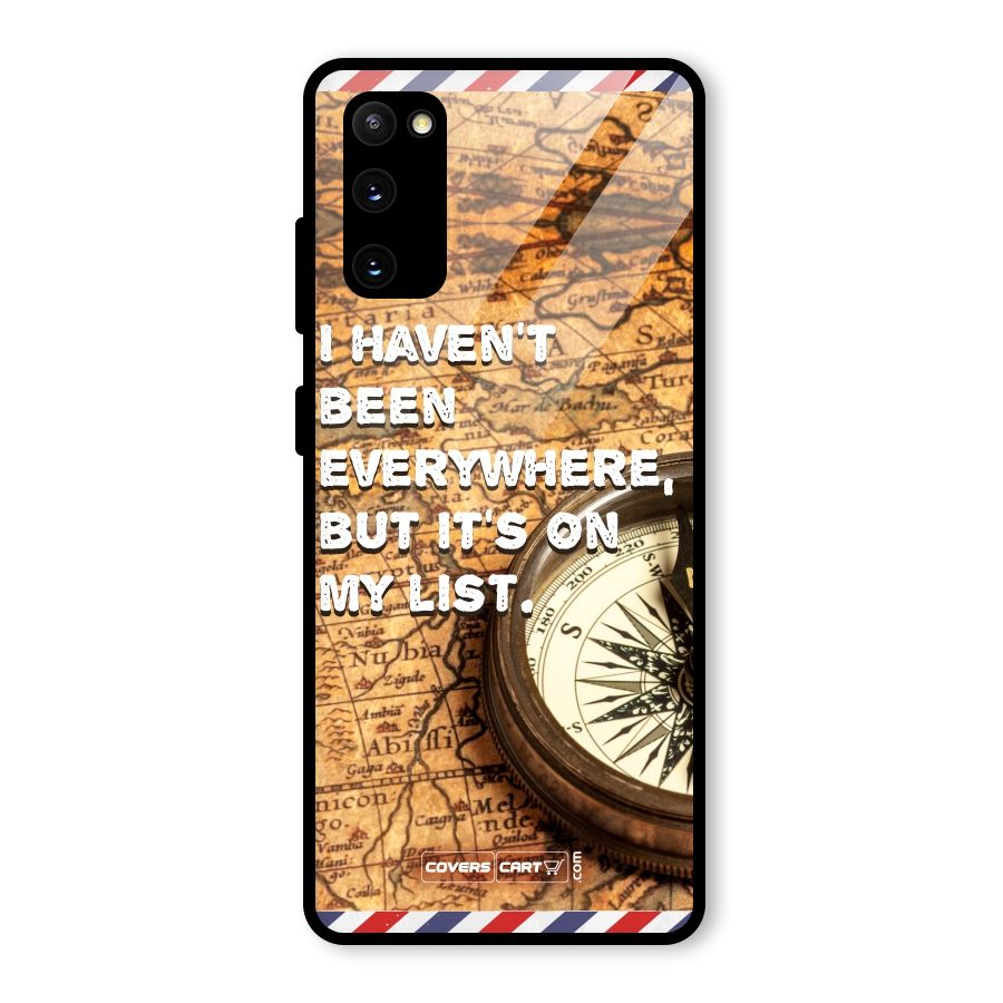 Travel Map Glass Back Case for Galaxy S20 FE 5G