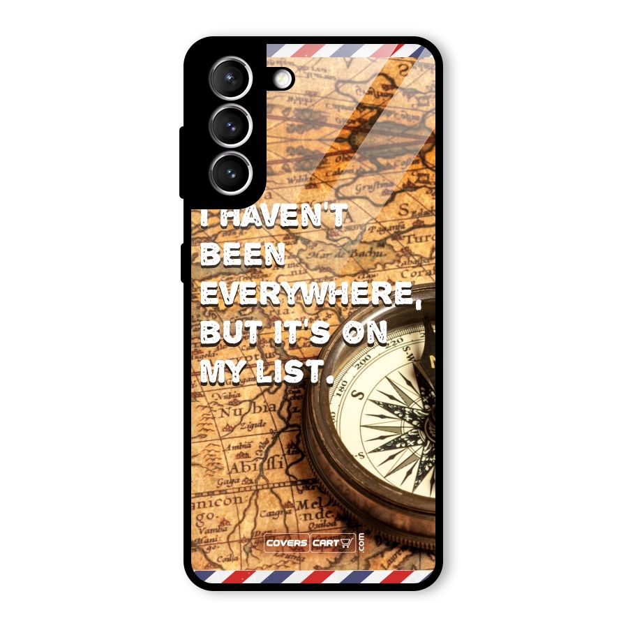 Travel Map Glass Back Case for Galaxy S21 5G