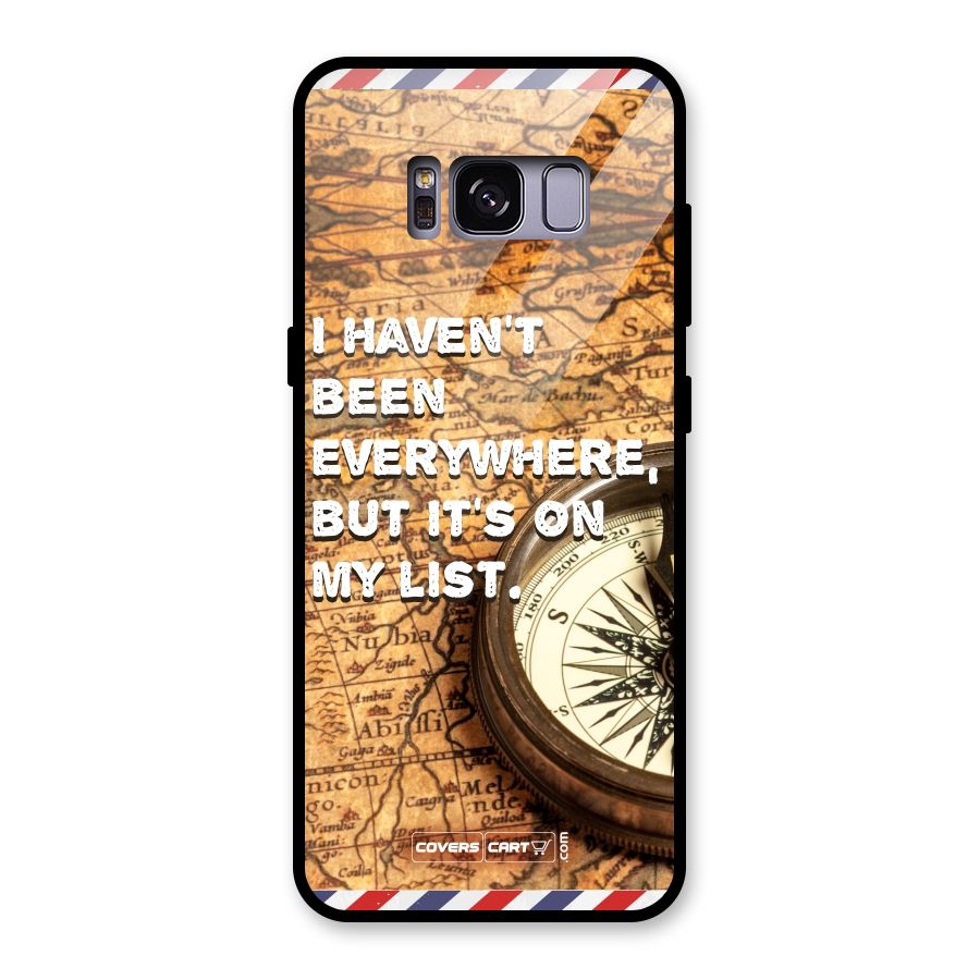 Travel Map Glass Back Case for Galaxy S8