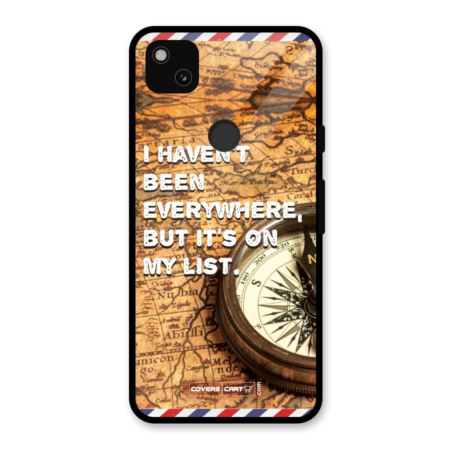 Travel Map Glass Back Case for Google Pixel 4a