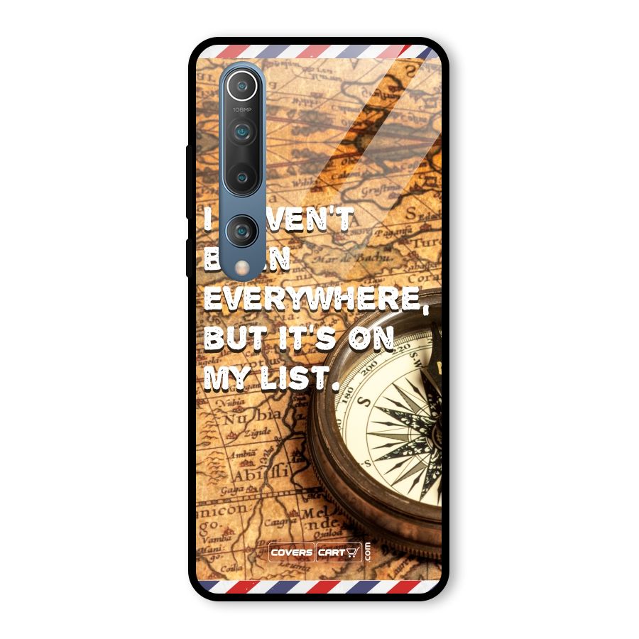 Travel Map Glass Back Case for Mi 10