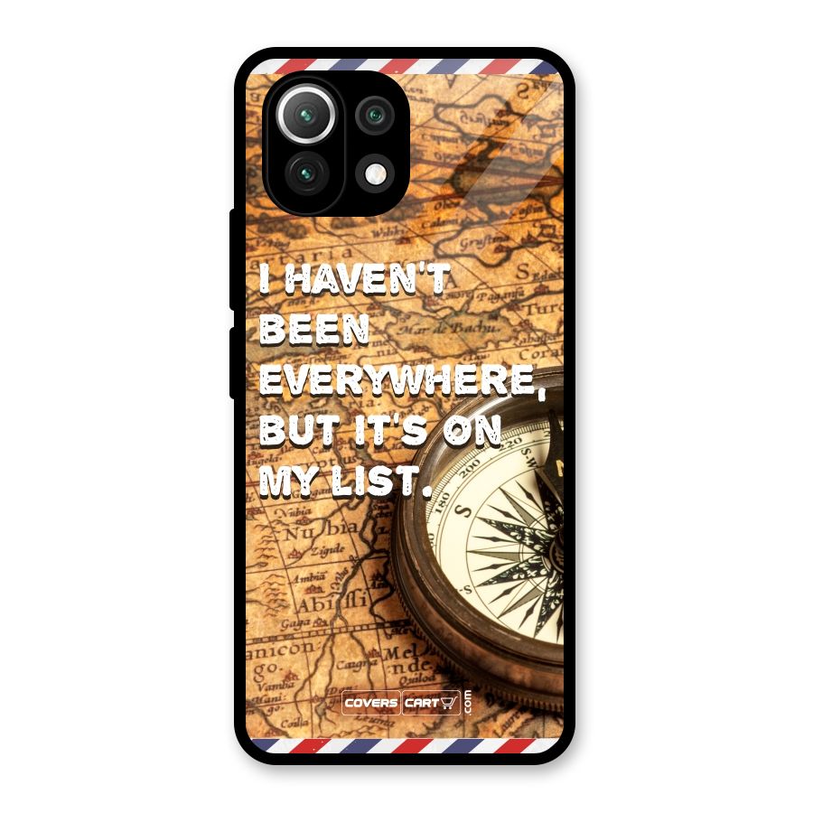 Travel Map Glass Back Case for Mi 11 Lite