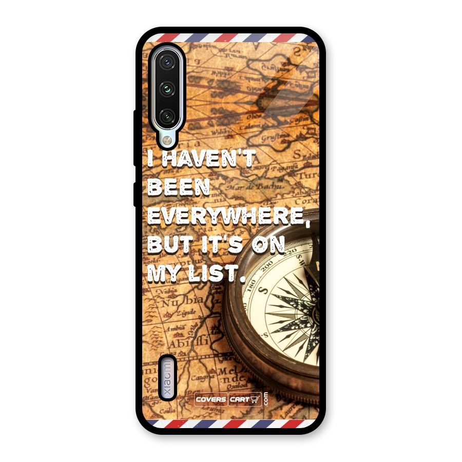 Travel Map Glass Back Case for Mi A3