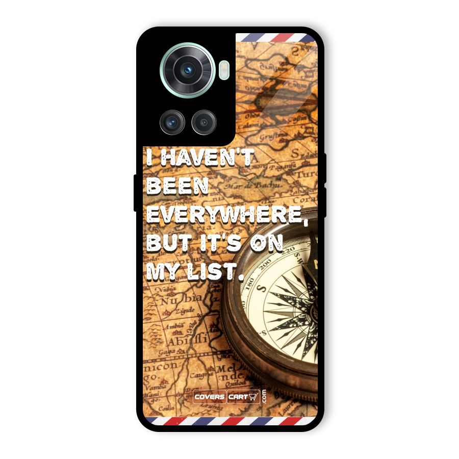 Travel Map Glass Back Case for OnePlus 10R