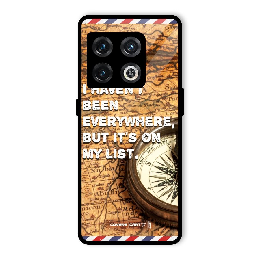 Travel Map Glass Back Case for OnePlus 10 Pro 5G