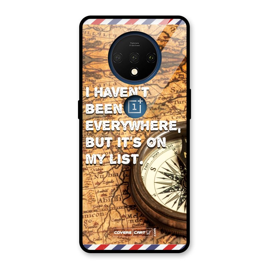 Travel Map Glass Back Case for OnePlus 7T