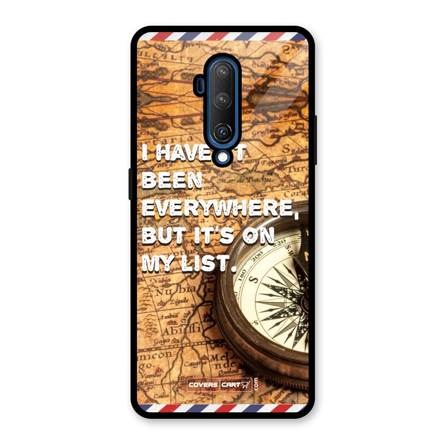 Travel Map Glass Back Case for OnePlus 7T Pro