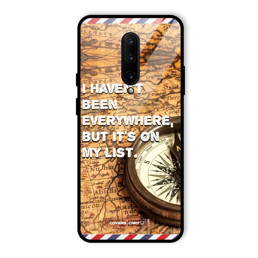 Travel Map Glass Back Case for OnePlus 7 Pro