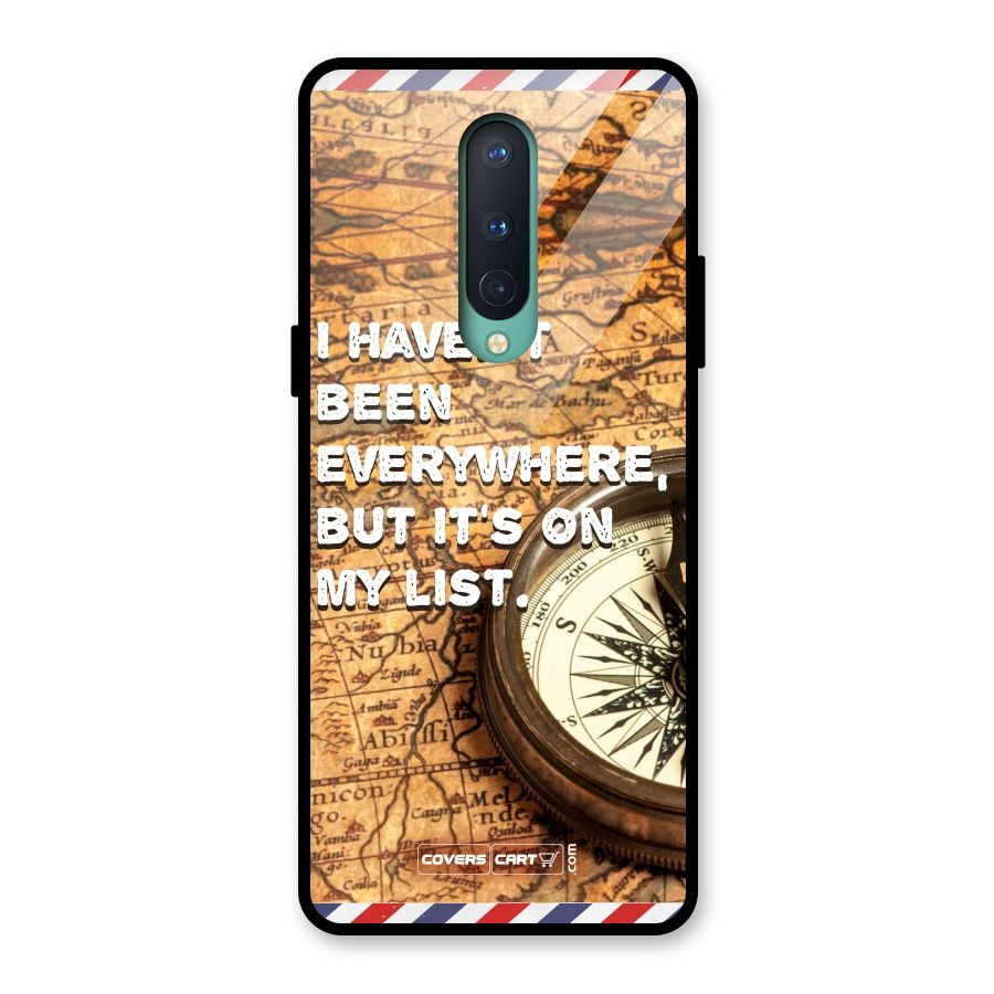 Travel Map Glass Back Case for OnePlus 8