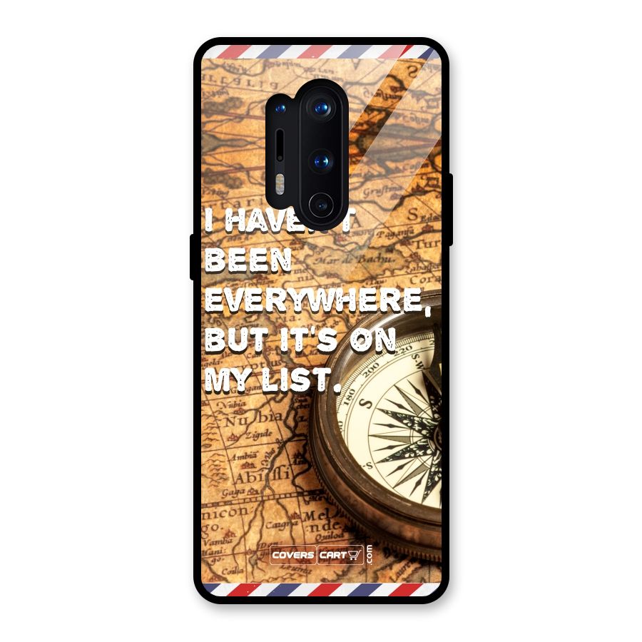 Travel Map Glass Back Case for OnePlus 8 Pro