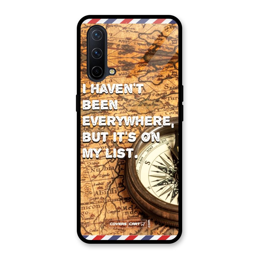 Travel Map Glass Back Case for OnePlus Nord CE 5G