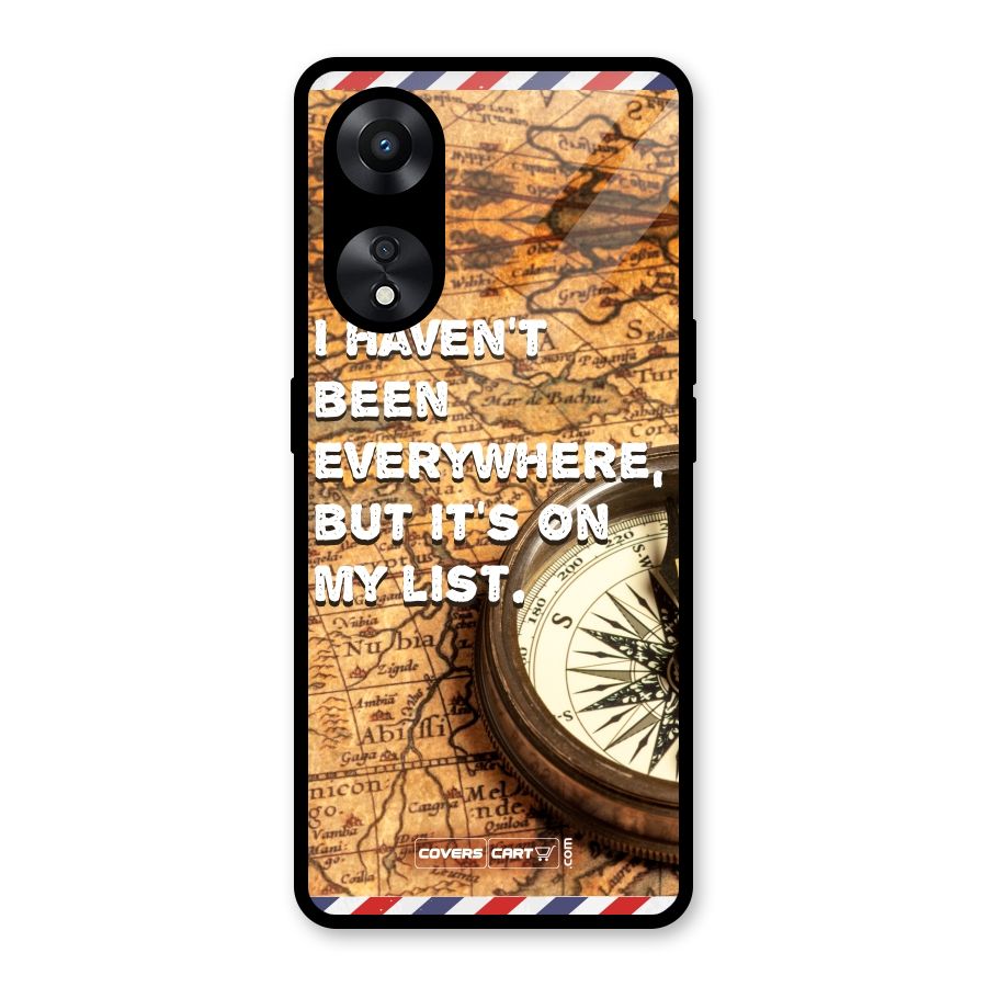 Travel Map Glass Back Case for Oppo A78
