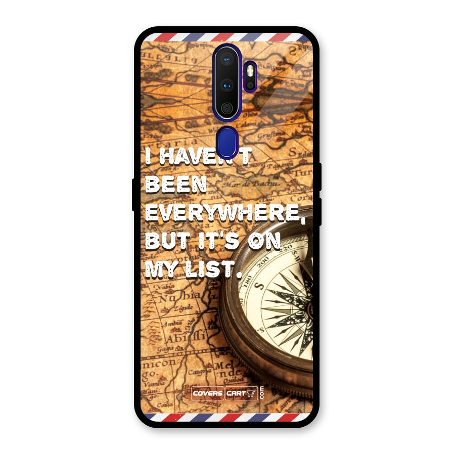 Travel Map Glass Back Case for Oppo A9 (2020)