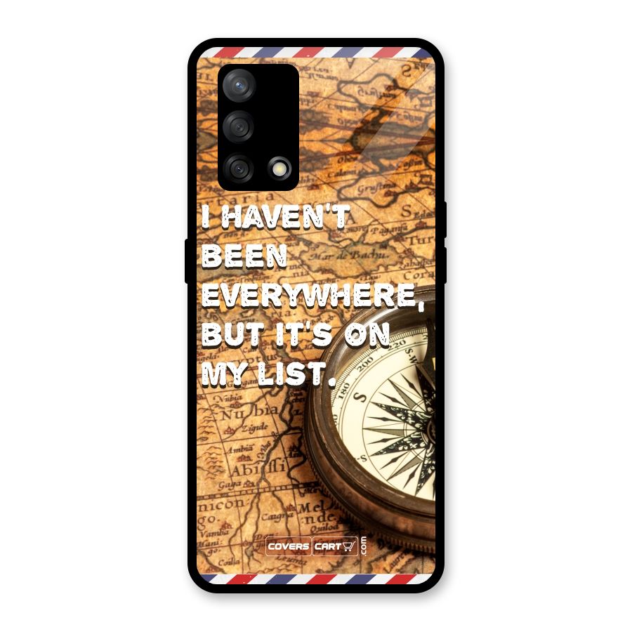 Travel Map Glass Back Case for Oppo F19