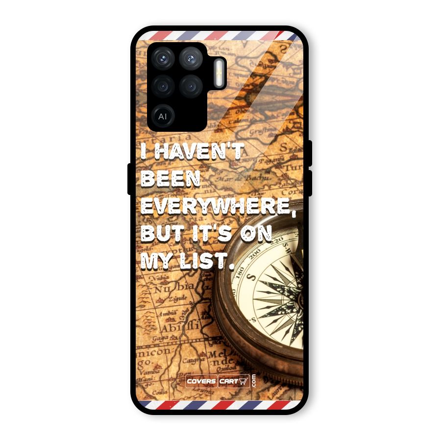 Travel Map Glass Back Case for Oppo F19 Pro