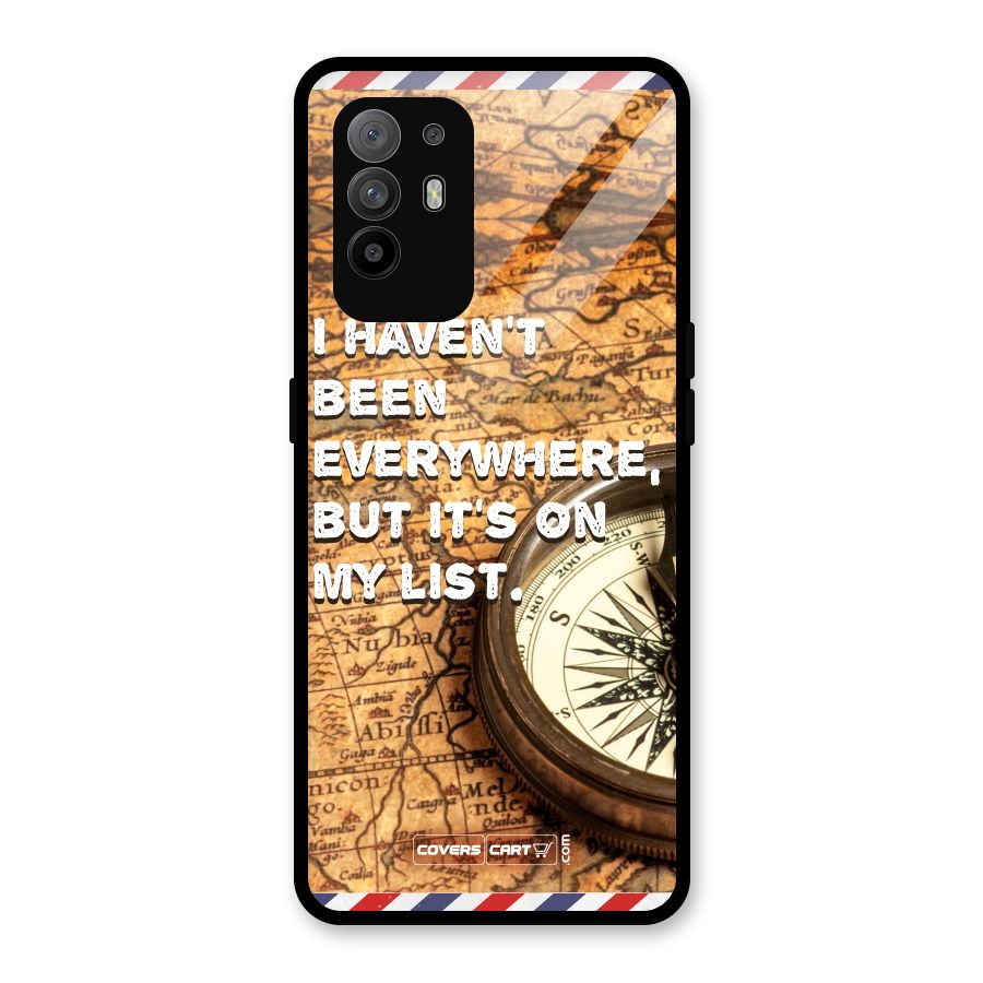 Travel Map Glass Back Case for Oppo F19 Pro Plus 5G