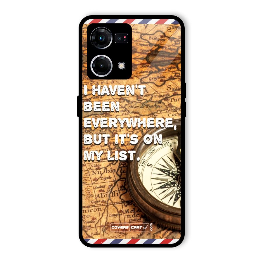 Travel Map Glass Back Case for Oppo F21 Pro 4G