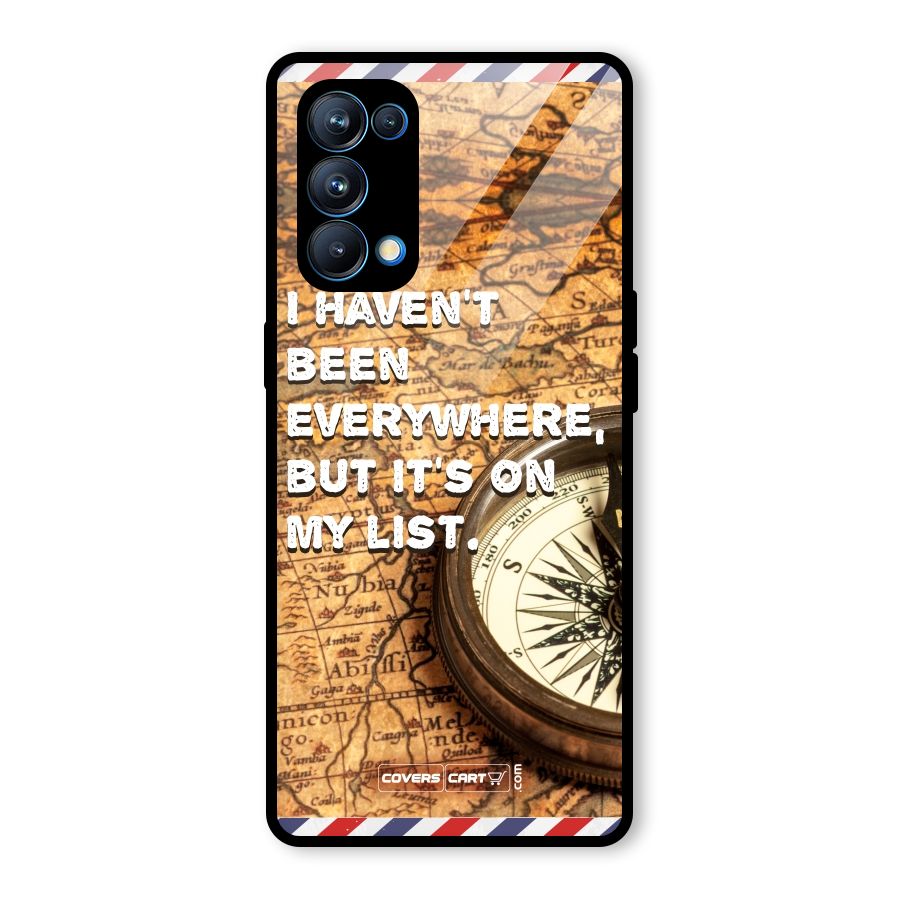 Travel Map Glass Back Case for Oppo Reno5 Pro 5G
