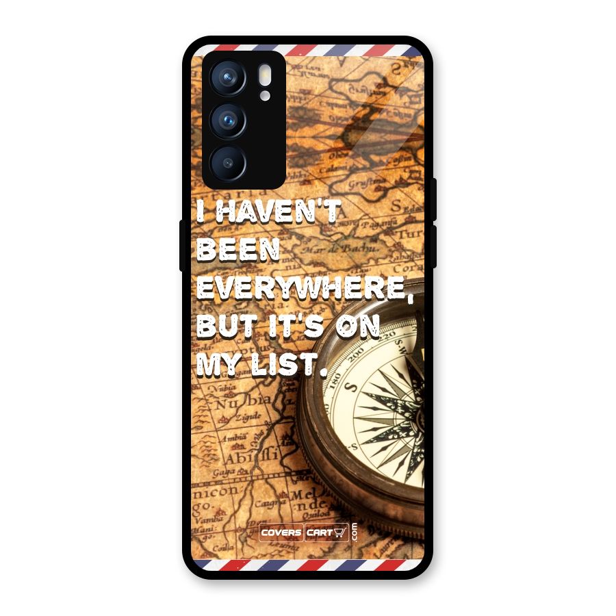 Travel Map Glass Back Case for Oppo Reno6 5G