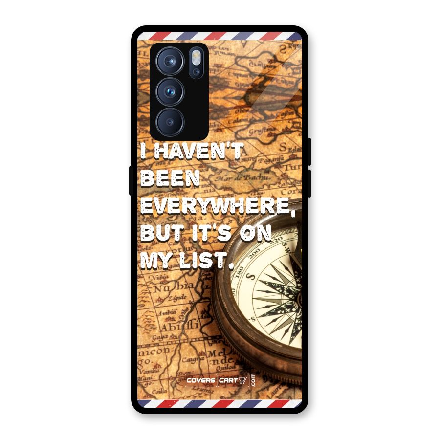 Travel Map Glass Back Case for Oppo Reno6 Pro 5G