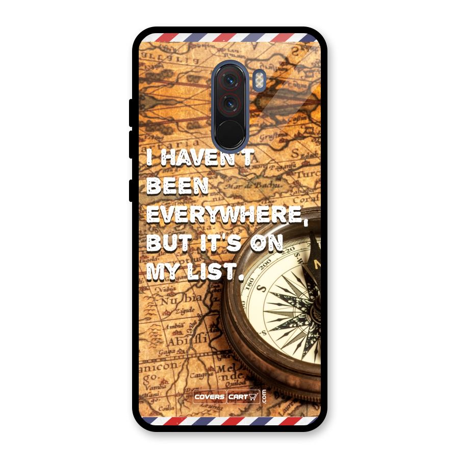 Travel Map Glass Back Case for Poco F1