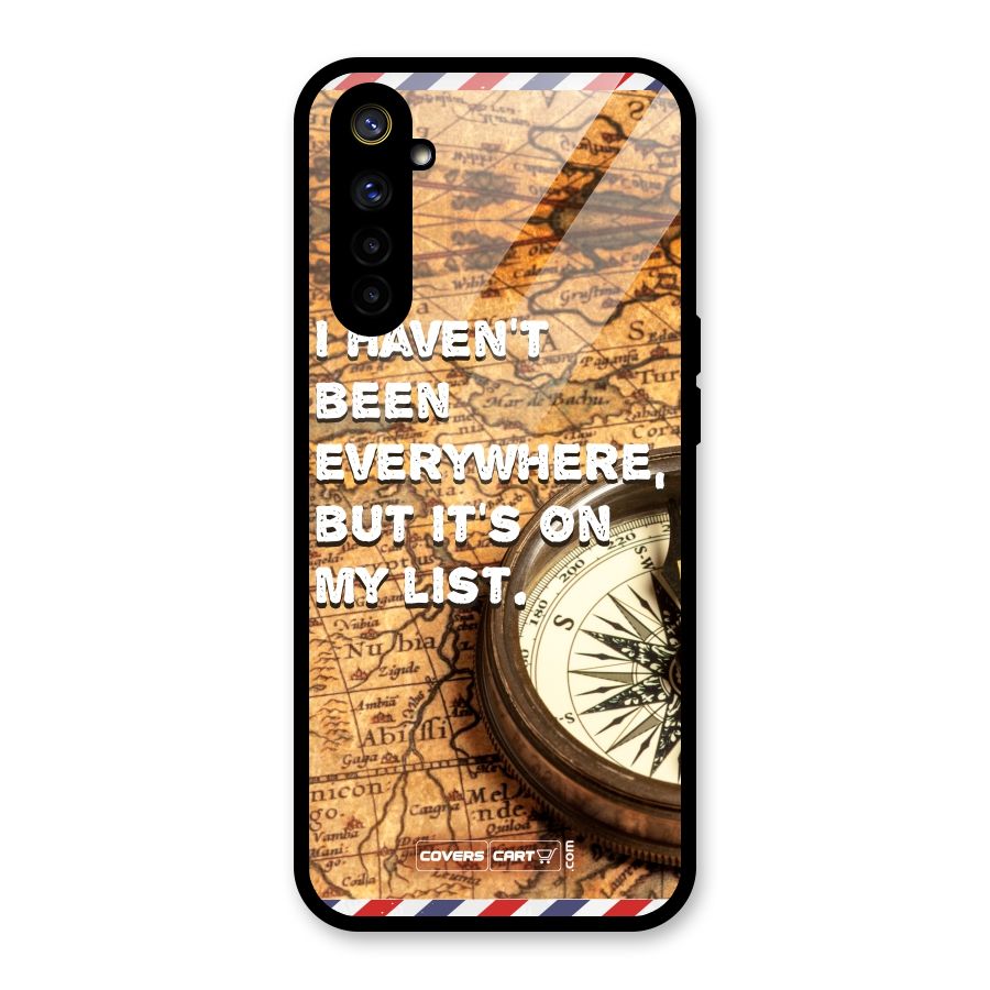 Travel Map Glass Back Case for Realme 6i