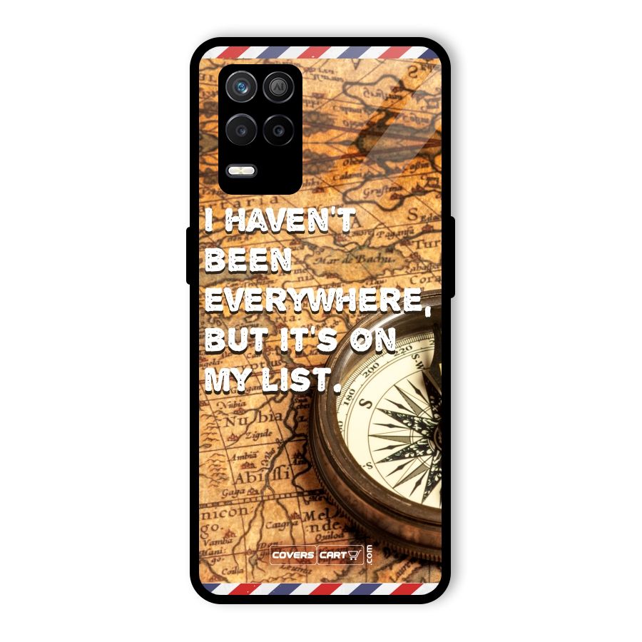 Travel Map Glass Back Case for Realme 8 5G