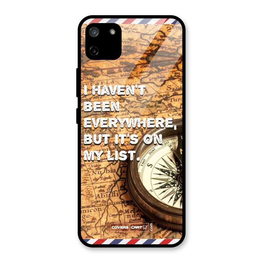Travel Map Glass Back Case for Realme C11