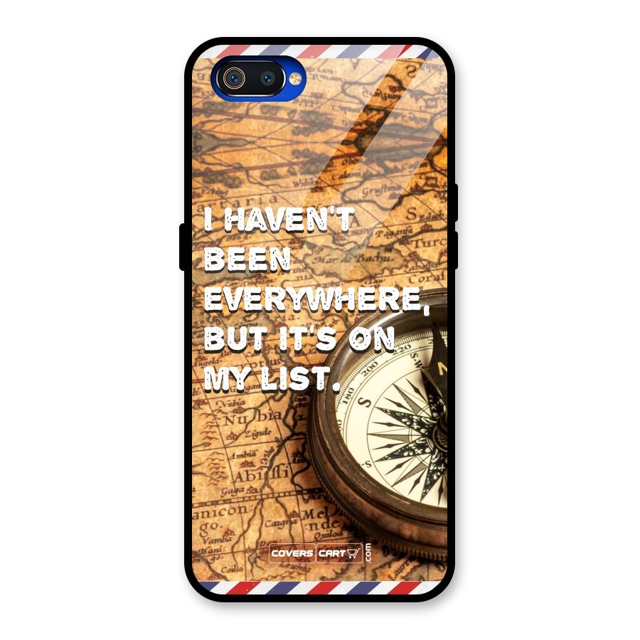 Travel Map Glass Back Case for Realme C2