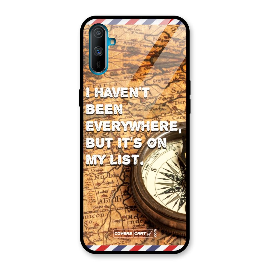 Travel Map Glass Back Case for Realme C3