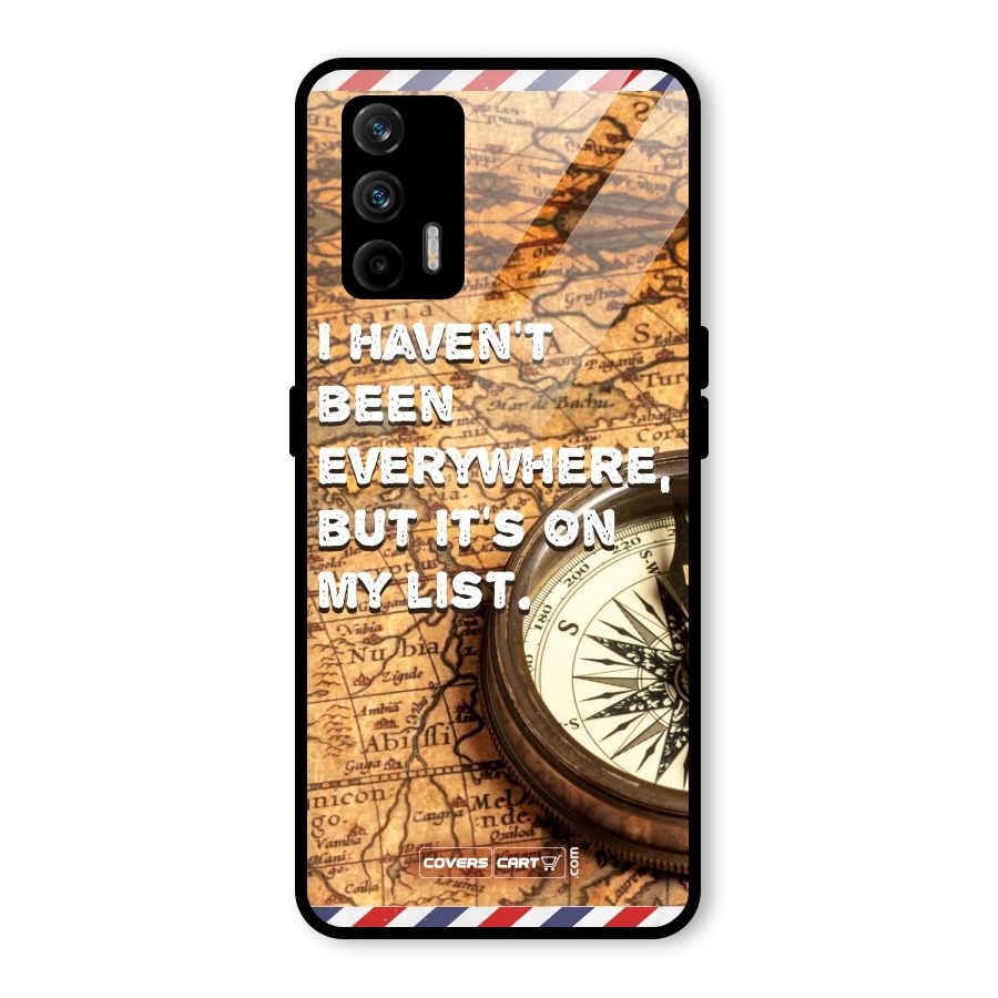 Travel Map Glass Back Case for Realme GT 5G