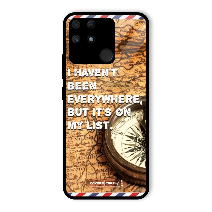Travel Map Glass Back Case for Realme Narzo 50A