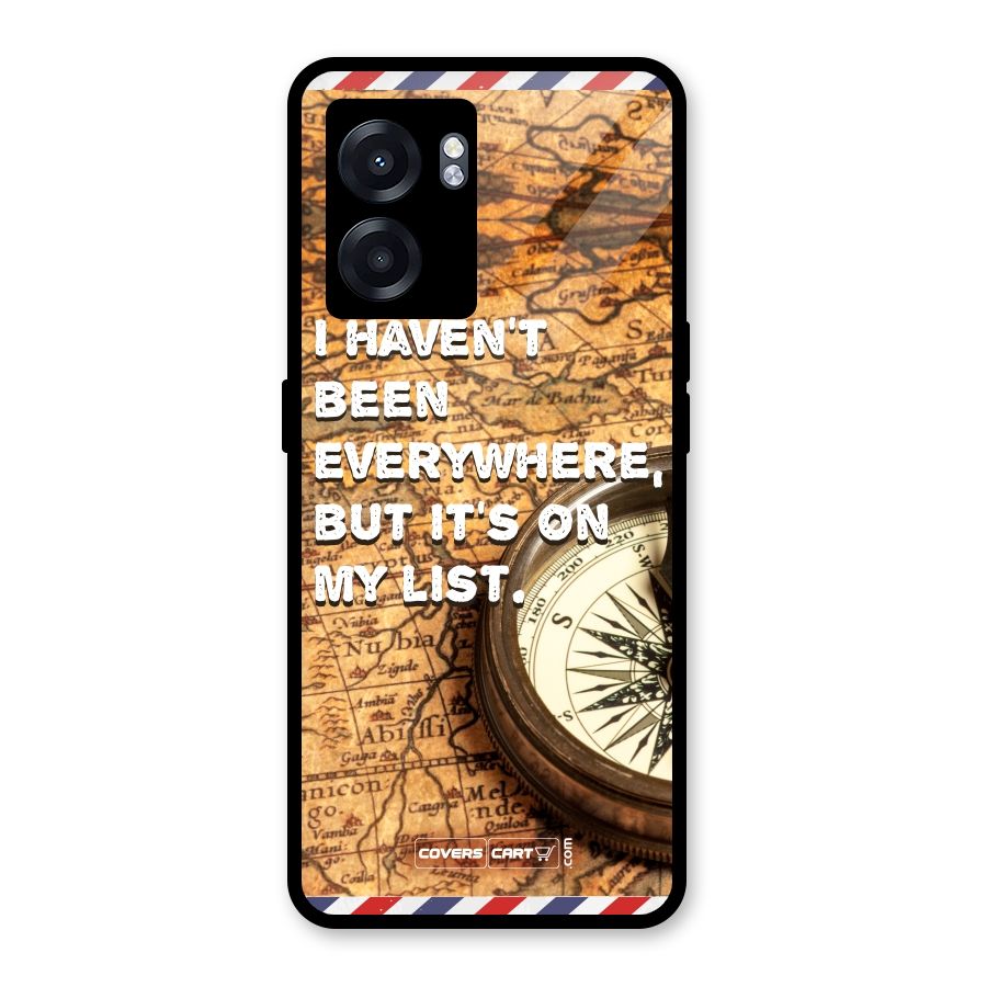 Travel Map Glass Back Case for Realme Narzo 50 5G