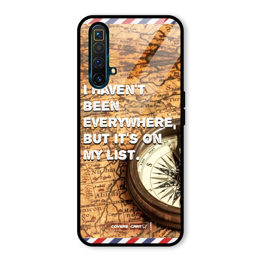 Travel Map Glass Back Case for Realme X3