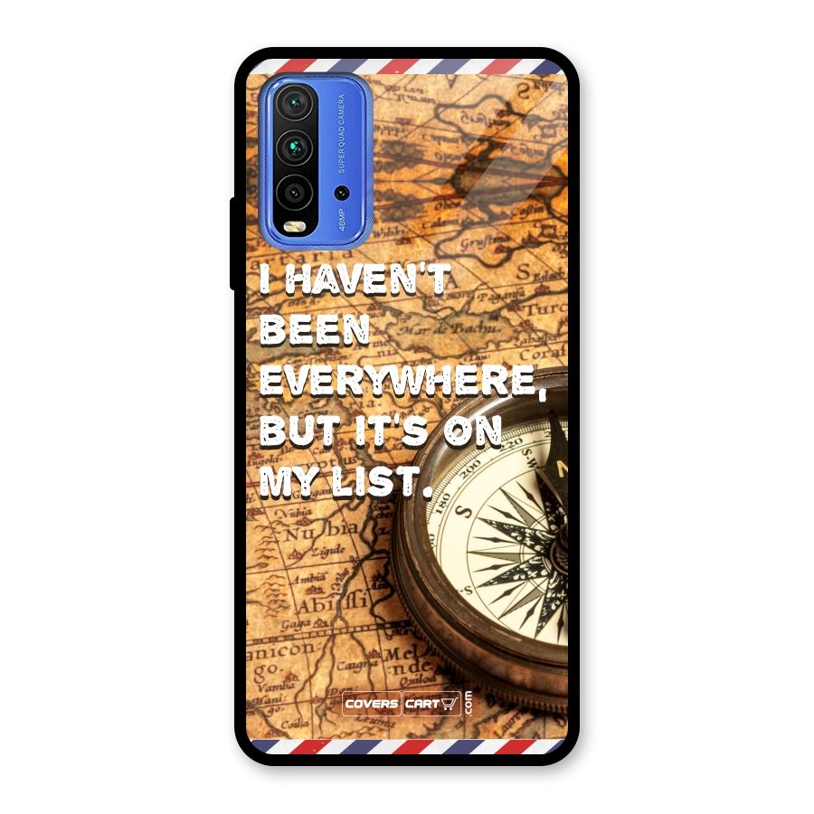Travel Map Glass Back Case for Redmi 9 Power