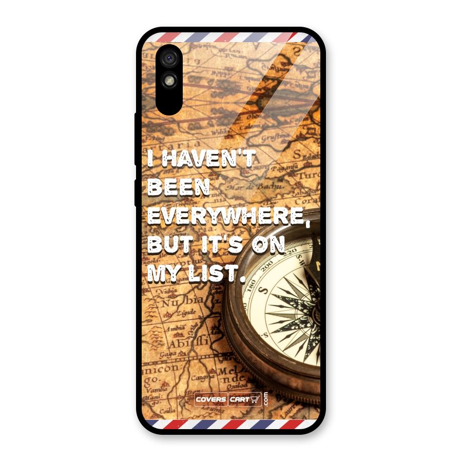 Travel Map Glass Back Case for Redmi 9i