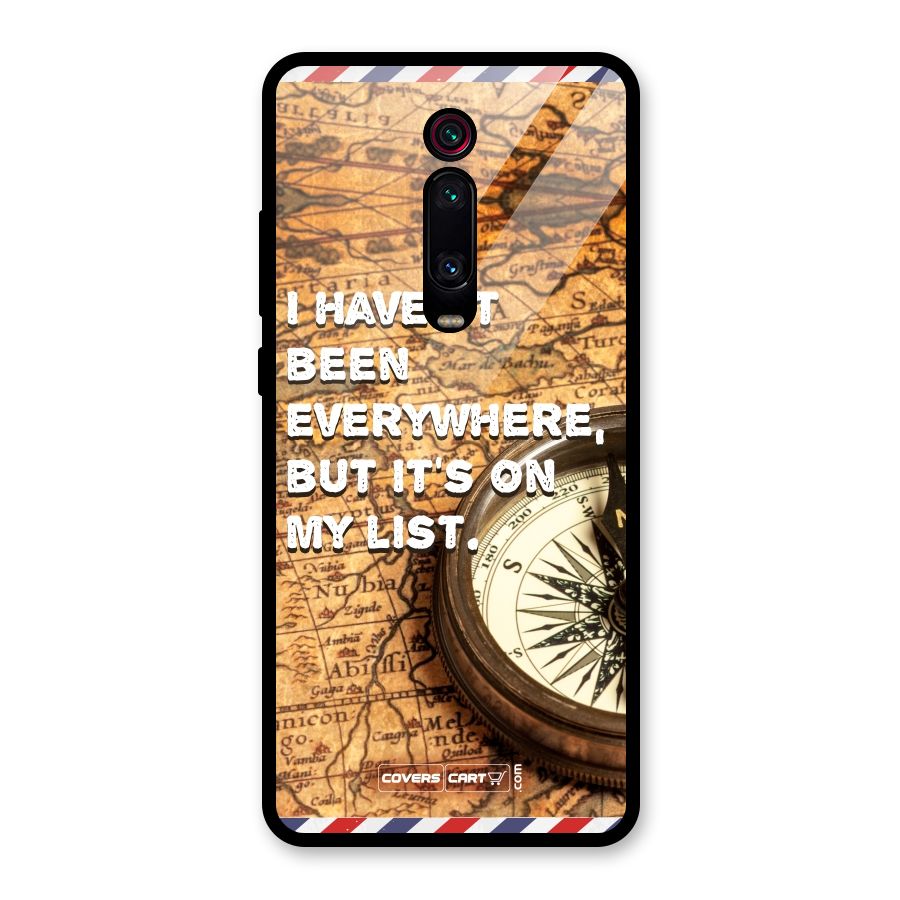 Travel Map Glass Back Case for Redmi K20