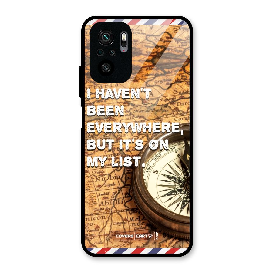Travel Map Glass Back Case for Redmi Note 10S