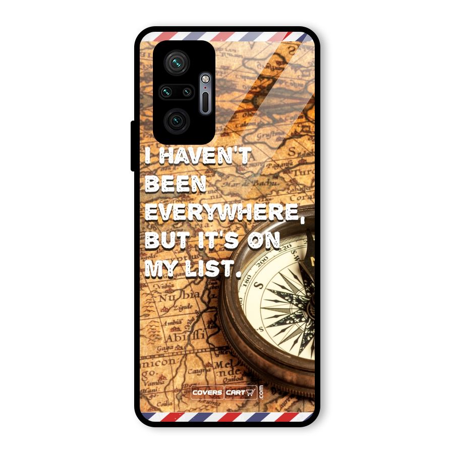 Travel Map Glass Back Case for Redmi Note 10 Pro Max