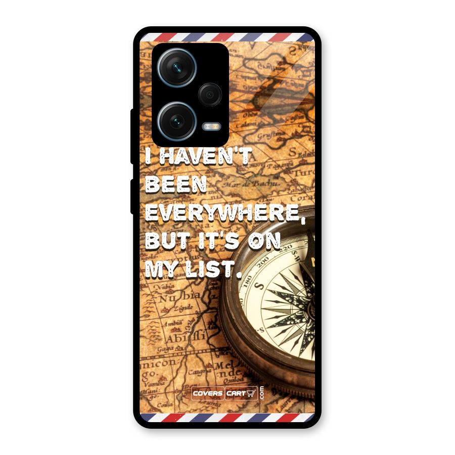 Travel Map Glass Back Case for Redmi Note 12 Pro Plus 5G