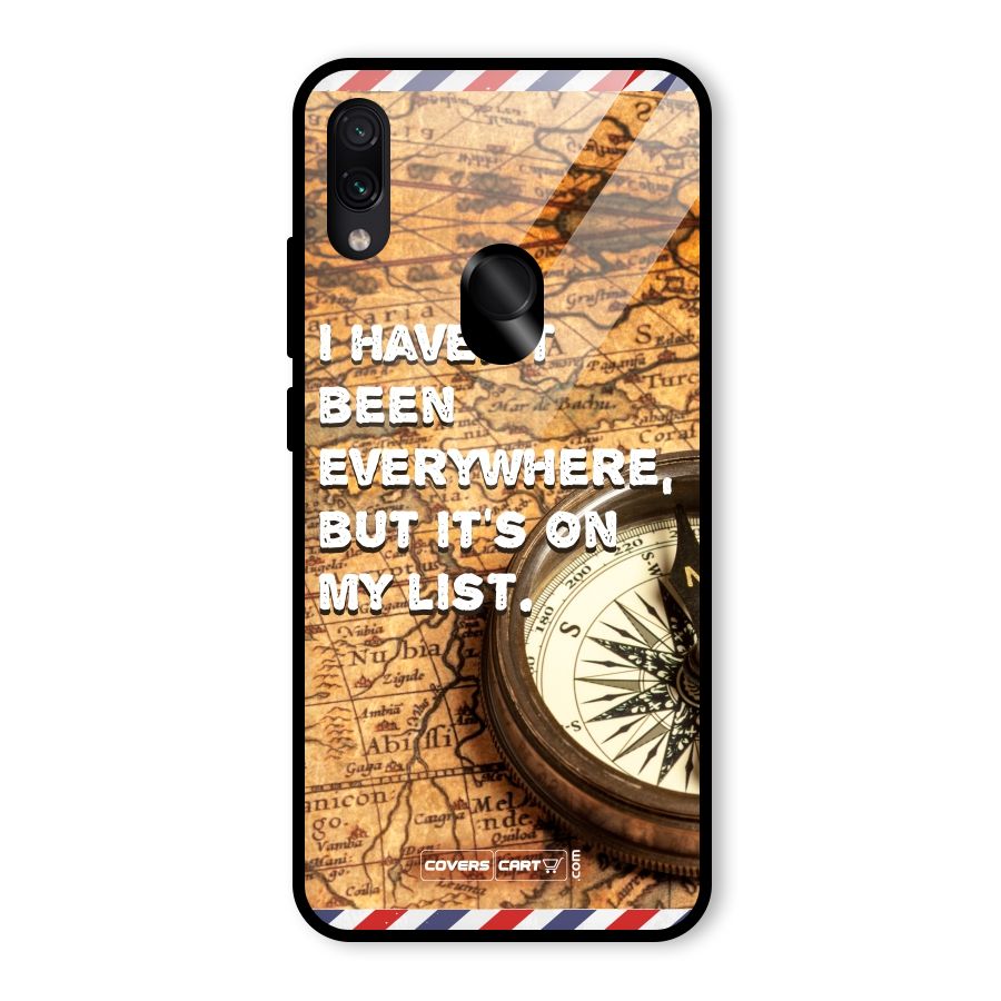 Travel Map Glass Back Case for Redmi Note 7 Pro