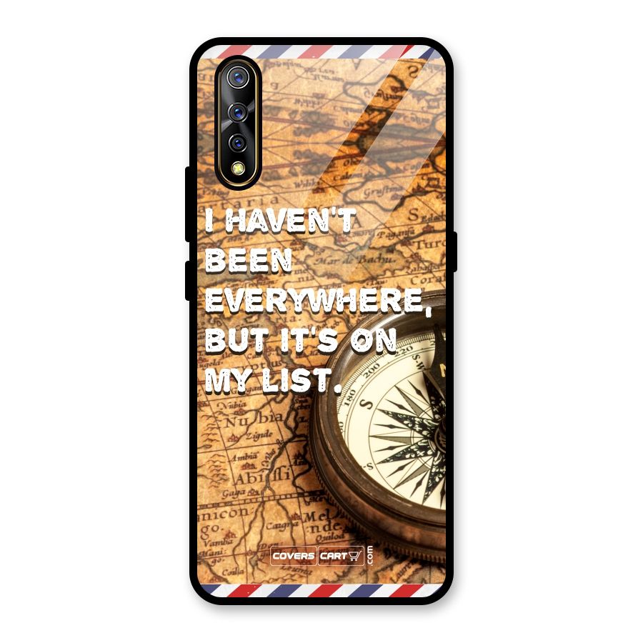 Travel Map Glass Back Case for Vivo S1