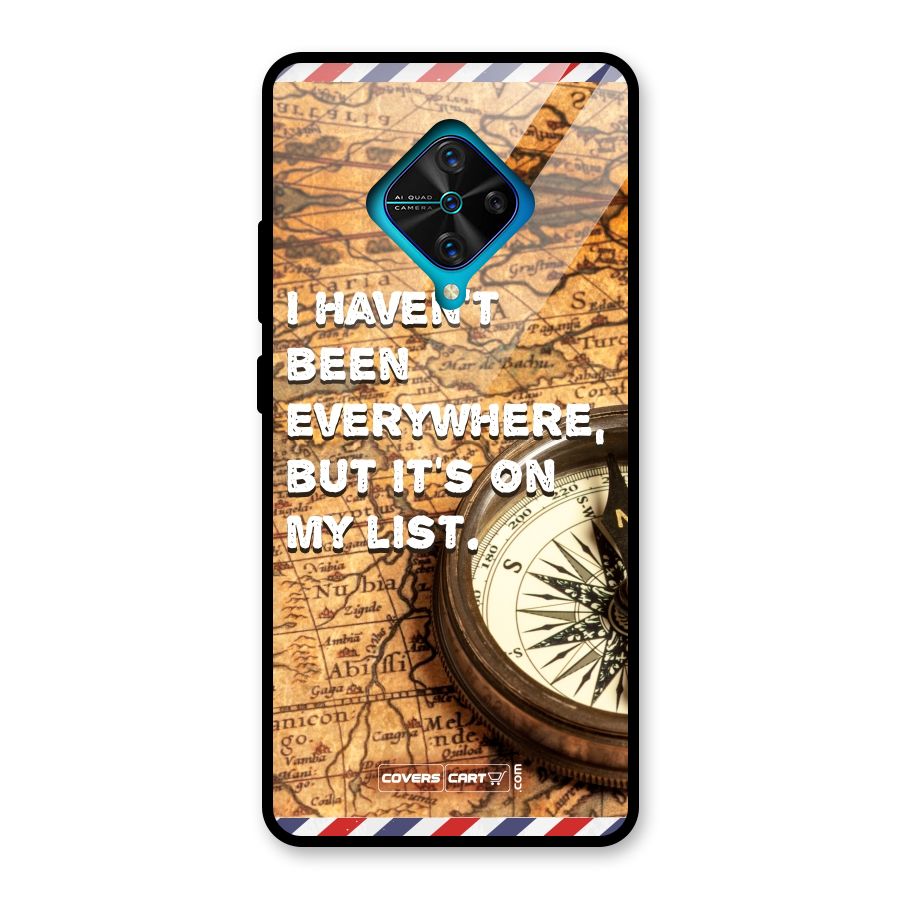 Travel Map Glass Back Case for Vivo S1 Pro